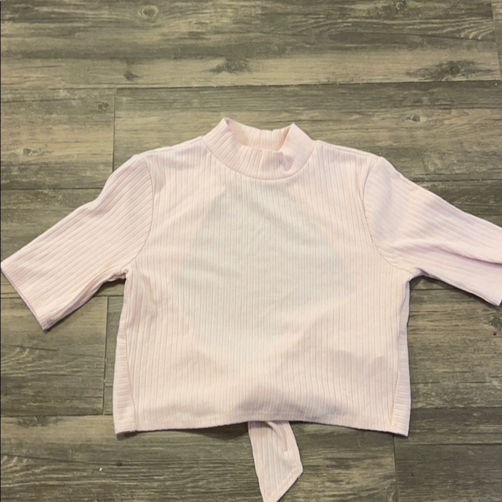 Pink open back top